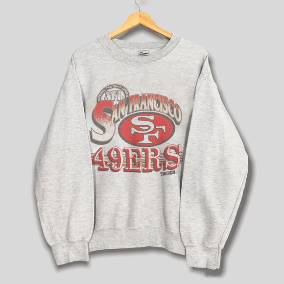 Vintage 90s San Francisco 49ers Sweatshirt, Retro NFL Football Men Women Shirt - Picture 1 of 2